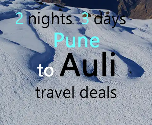 2 nights 3 days pune to auli travel deals