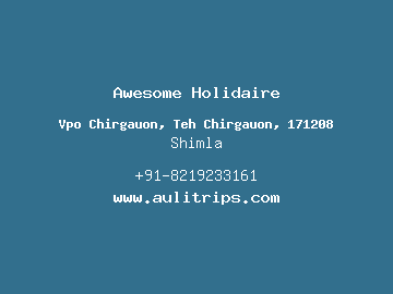 Awesome Holidaire, Shimla