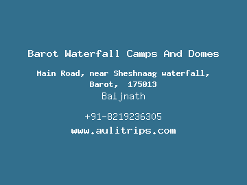 Barot Waterfall Camps And Domes, Baijnath