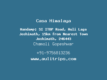 Casa Himalaya, Chamoli Gopeshwar