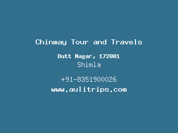Chinmay Tour and Travels, Shimla