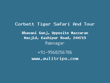 Corbett Tiger Safari And Tour, Ramnagar