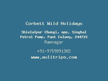 Corbett Wild Holidays, Ramnagar