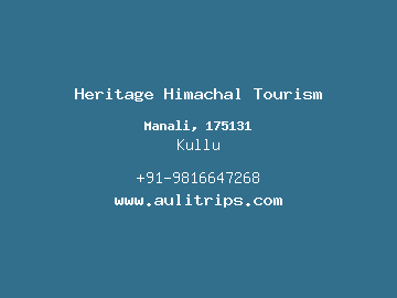 Heritage Himachal Tourism, Kullu