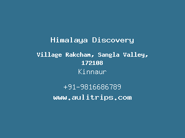 Himalaya Discovery, Kinnaur