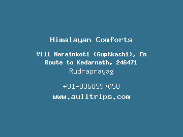 Himalayan Comforts, Rudraprayag