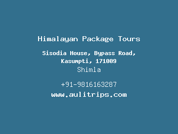 Himalayan Package Tours, Shimla