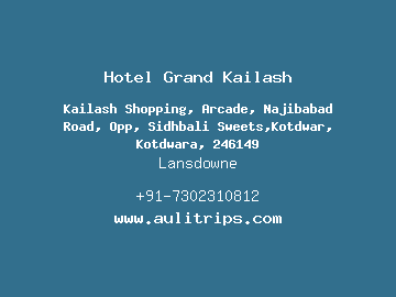 Hotel Grand Kailash, Lansdowne