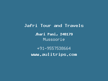 Jafri Tour and Travels, Mussoorie