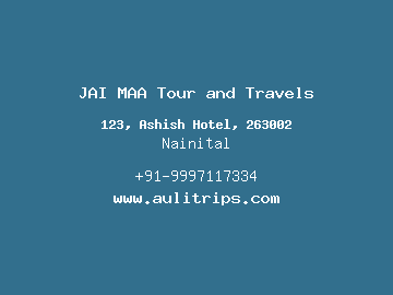 JAI MAA Tour and Travels, Nainital