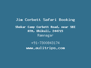 Jim Corbett Safari Booking, Ramnagar