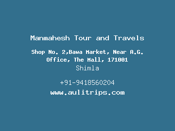 Manmahesh Tour and Travels, Shimla