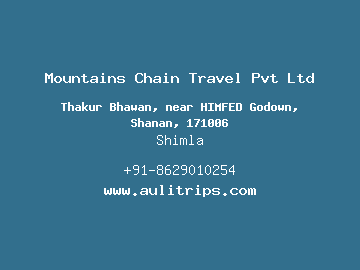 Mountains Chain Travel Pvt Ltd, Shimla