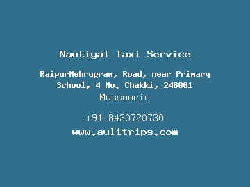 Nautiyal Taxi Service, Mussoorie