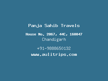 Panja Sahib Travels, Chandigarh