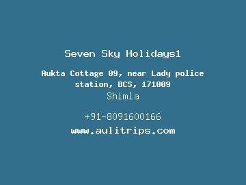 Seven Sky Holidays1, Shimla