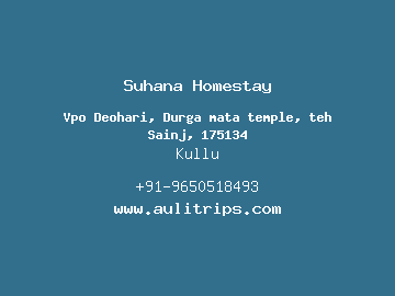 Suhana Homestay, Kullu