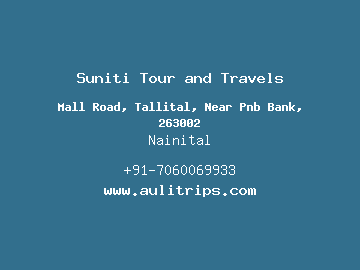 Suniti Tour and Travels, Nainital