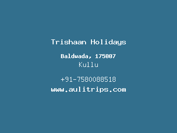 Trishaan Holidays, Kullu