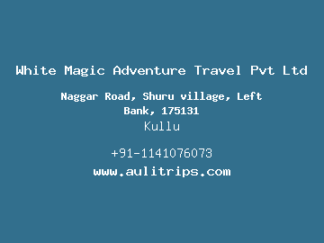 White Magic Adventure Travel Pvt Ltd, Kullu